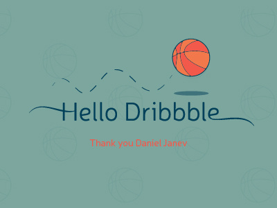 Hello Dribbble! dribbble first hello invite note thank you note thanks