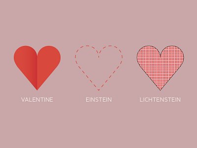 Valentine's Day Special einstein hearts lichtenstein love valentine valentine card