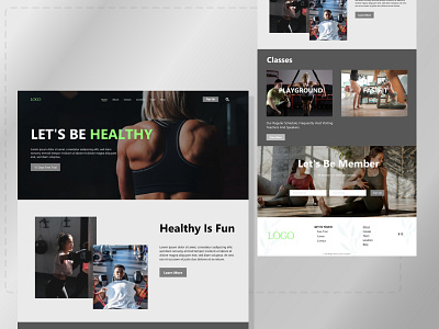 Landing Page Interface for Gym app art artwork branding design design art digital digital art illustration typography ui ux vector web web design website