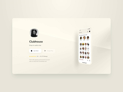 Clubhouse Website app clubhouse minimal notion super ui web website