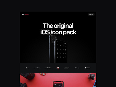 Icon site dark framer icons landing page site ui website