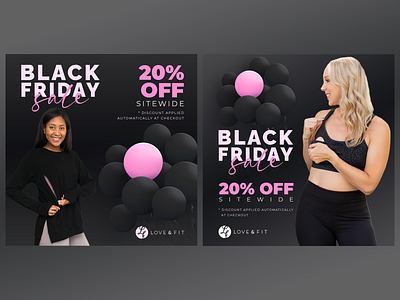 Black Friday Sale Instagram Feed Image for Love & Fit ❤️