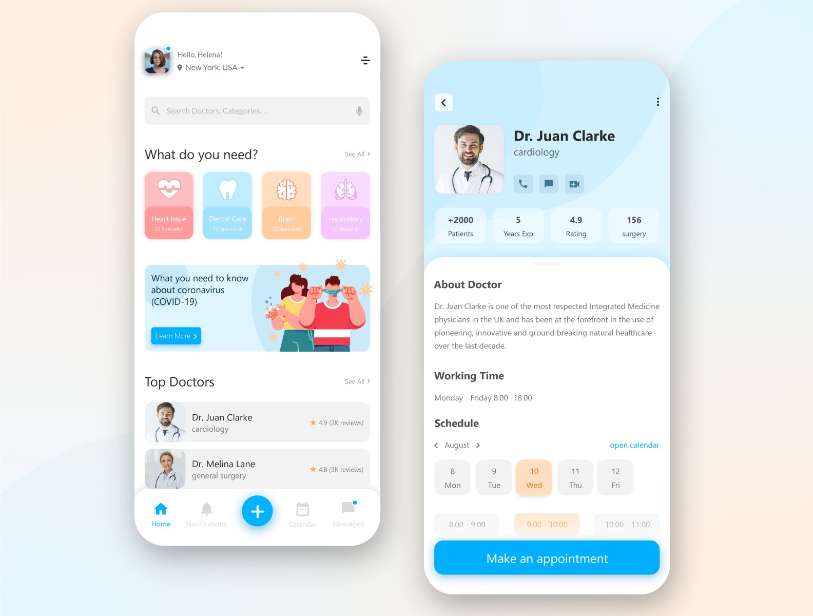 Doctor Appointment App👨‍⚕️ by Fateme on Dribbble