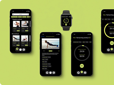 Workout App applewatch mobile design ui