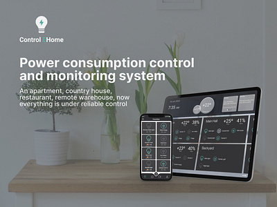 Power consumption control and monitoring system design logo ui uidesign