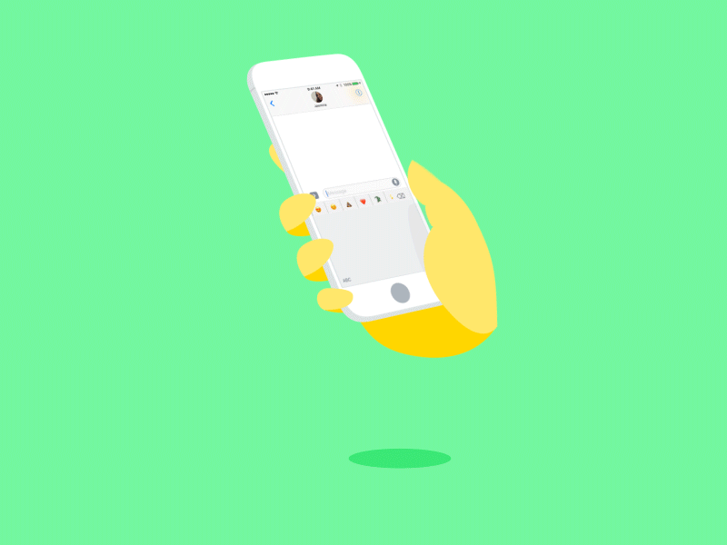 Floating Hand Animation animation app emoji floating gif hand iphone phone