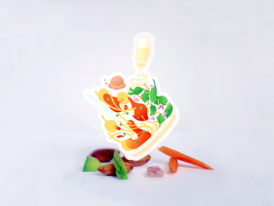 Krishna Spaghetti Day Sticker Design carrots krishna lunch pasta photo spaghetti spinach sticker veggies