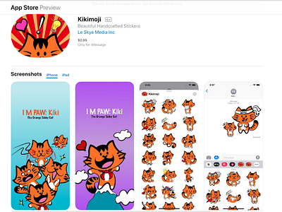 Kikimoji Emotions Stickers by imPAW Universe Mobile TabletApp
