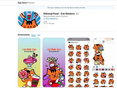 Kikimoji Food Stickers by imPAW Universe Mobile Tablet App