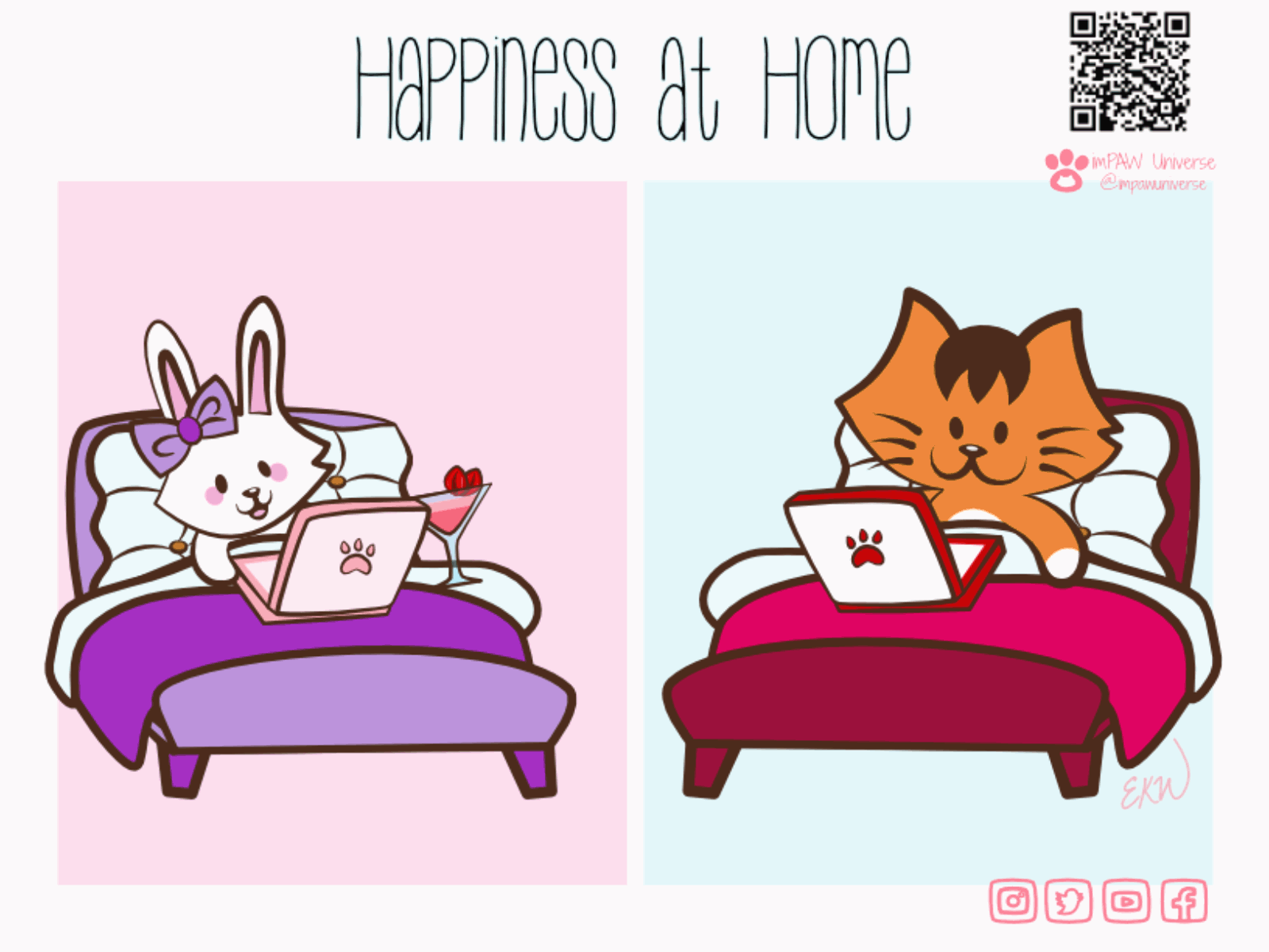 imPAW Universe Kiko & Friends: Happiness at Home by I M PAW Universe- Pop |  Contemporary | Cartoon | Media Art on Dribbble