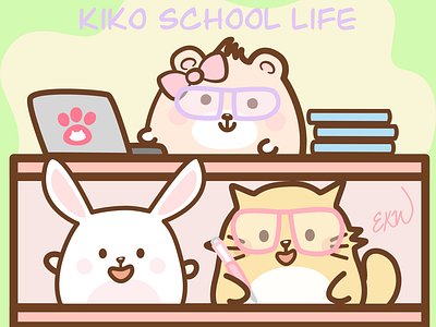 Kiko School Life' iOS Animated Stickers on App Store by I M PAW Universe-  Pop | Contemporary | Cartoon | Media Art on Dribbble