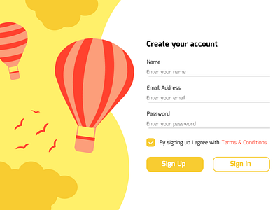 Daily UI : Day 1 Sign Up