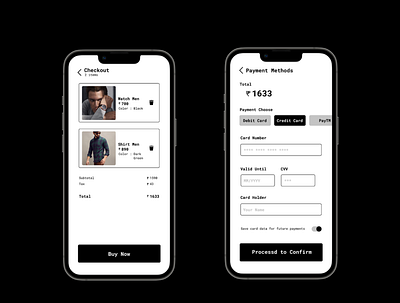 Daily UI : Day 2 Credit Card / Checkout app design fashion app figma ui ui design