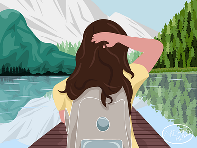 'She dreams nature' Illustration adobe illustrator design illustration