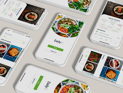 DailyFit app challenge dribbble fitness food gym health healthy healthy food mobile mobile app prototype ui ui design uidesign user experience user interface ux uxdesign workout