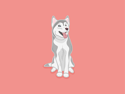 Husky design dog graphic design howl husky illustration logo vector woof