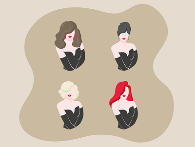 Women's sorority design girls graphic design hairstyle illustration logo sorority vector women