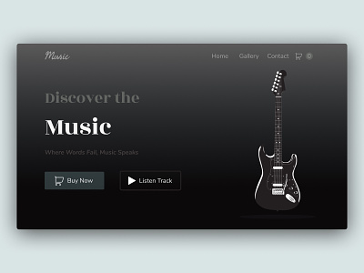 Landing Page for Music