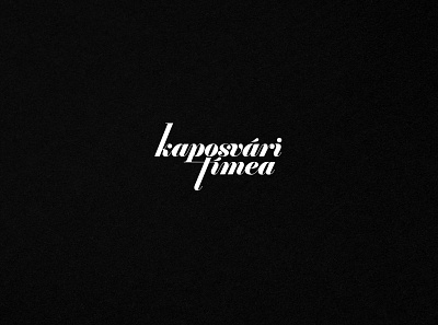 Kaposvári Tímea - Logo design black and white brand design graphic design logo tipography