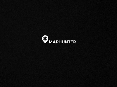 Maphunter - Logo design black and white brand design graphic design logo