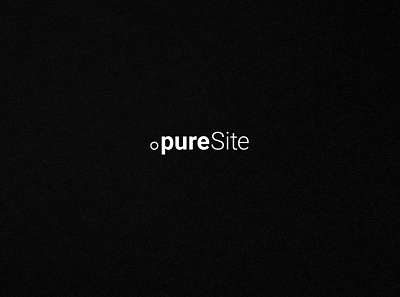 Logo design for pureSite. black and white brand design graphic design logo logo design tipography