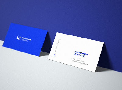 Business Card design for Simplement Solution brand design branding buisness card design graphic design logo monochrome