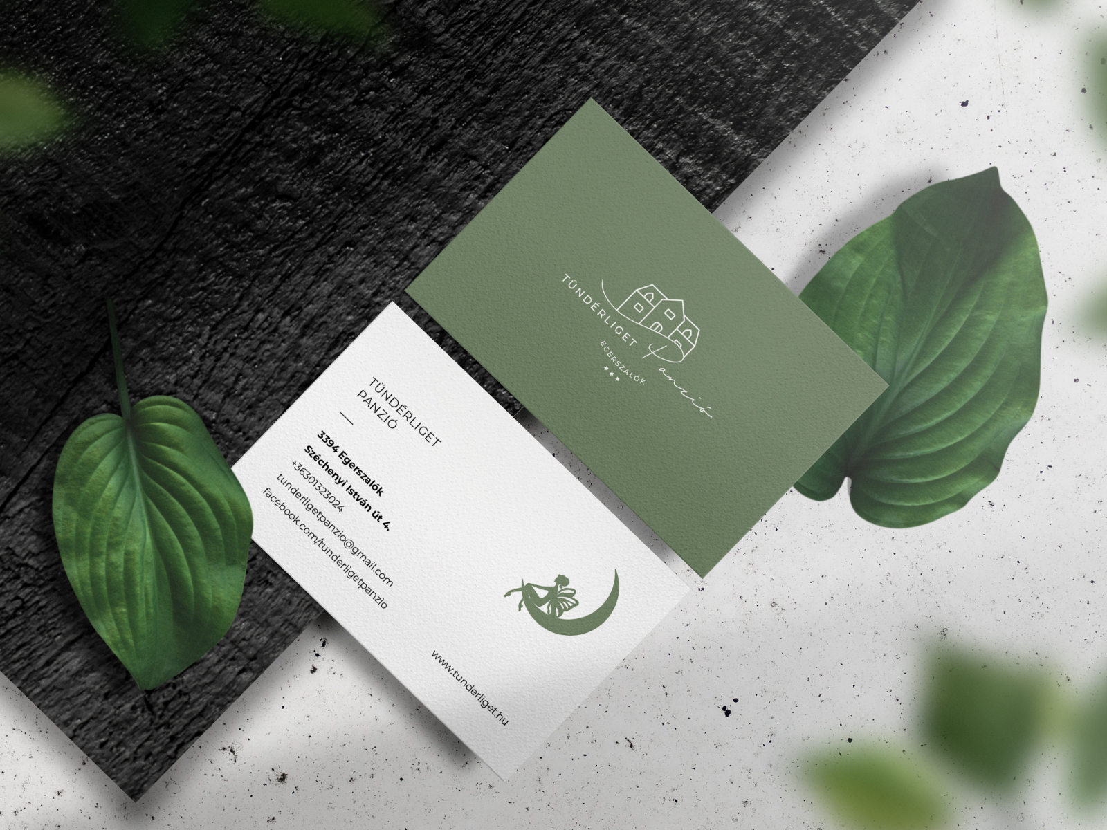 Tündérliget Panzió - buisness card by Melinda Antal on Dribbble