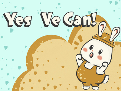 Yes Ve-Gan 2d art bunny funny funny illustration illustraion vegan veganism
