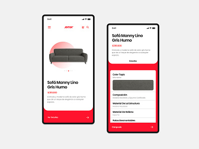 E-commerce Furniture app app branding concept design ecommerce flat furniture inspiration minimal mobile practice typography ui ux website