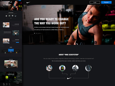 Landing Page - Nike Platform branding concept design figma inspiration landingpage nike typography ui ux web