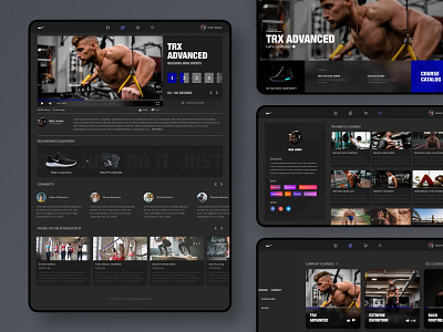 Nike Fitness App app clean concept dark design figma inspiration interface minimal ui ux web