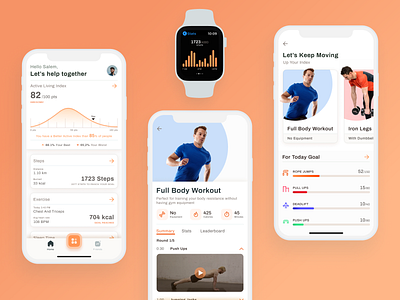 Active Living Index App branding illustration inspiration logo minimal ux