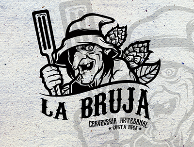 La Bruja Logo branding design illustration illustrator logo typography vector