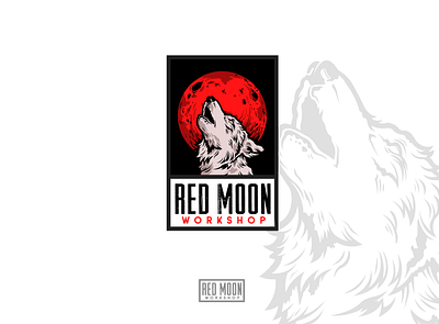 RED MOON WORKSHOP art design gamming illustration logo vector wolf