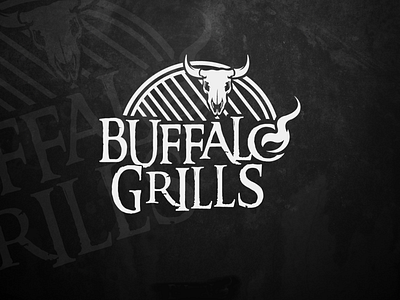 Buffalo Grills bbq black white branding buffalo design fire grill illustration logo vector
