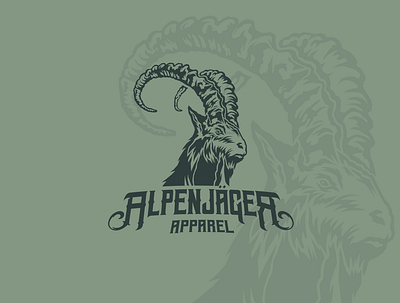 A-A alpen apparel art branding design drawing hunting illustration mountain vector