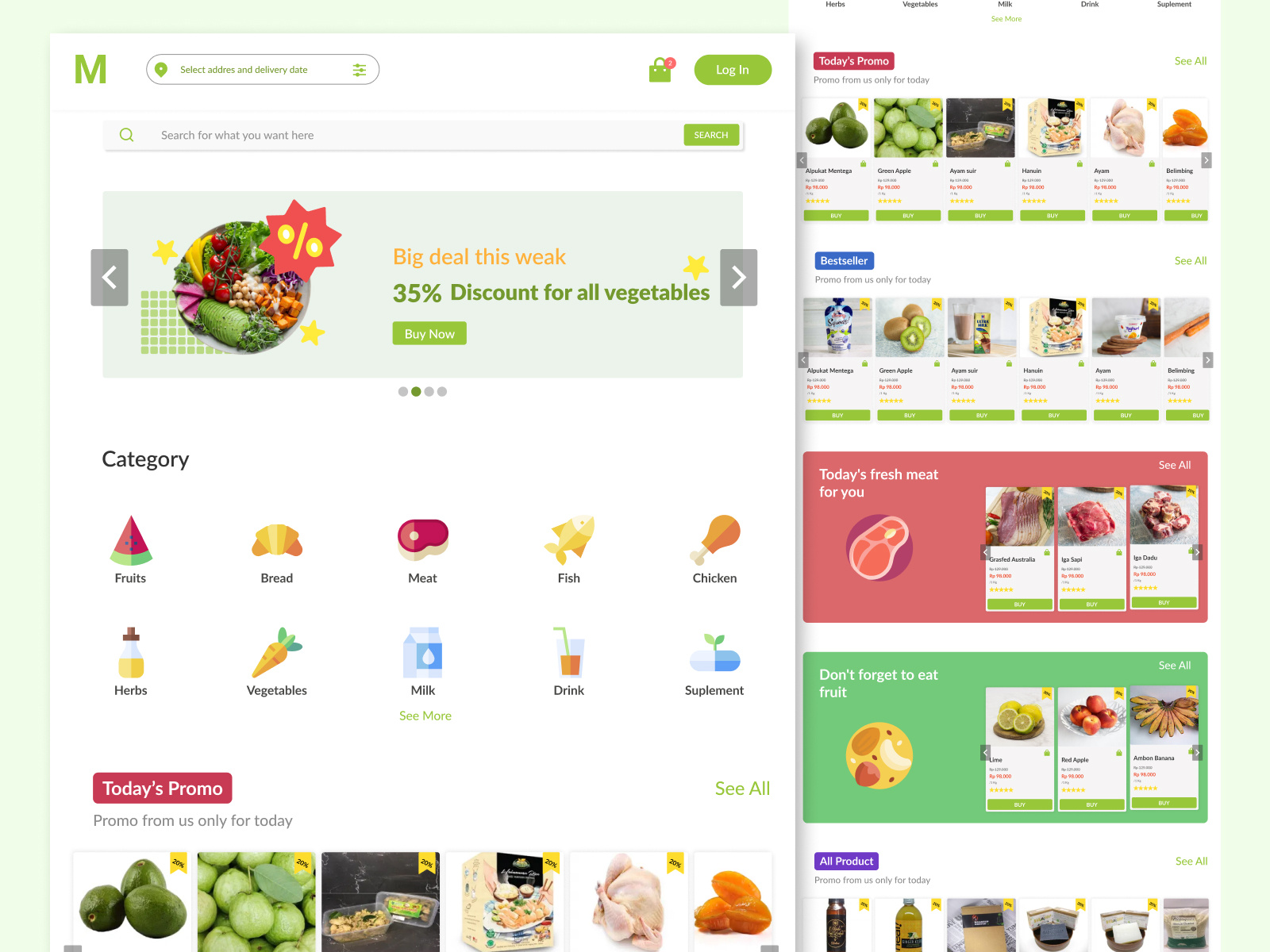 Food and Beverage Web design by ALWIS SURYATMAJA on Dribbble