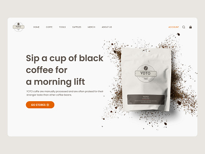 Coffe Shop Landing Page clear coffe coffeeshop creative design figma landingpage minimal ui ux webdesign website