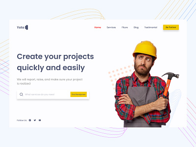 Find Handyman Website artisan clean clear design figma handyman landing page landingpage landingpagedesign minimal plumbing screwdriver webdesign