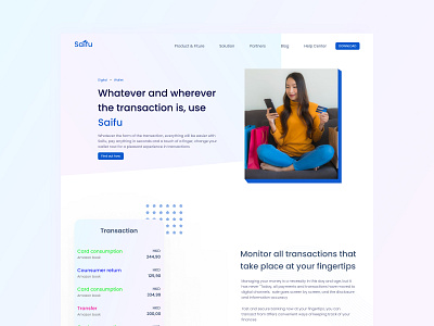 Wallet Mobile App Website aplication clear creative figma minimal ui ux web webdesign website