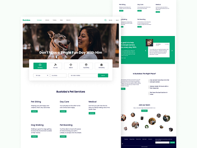 Animal & Pet Care Website animal branding cat clear creative design dog figma homepage landing page minimal pet ui ux webdesign