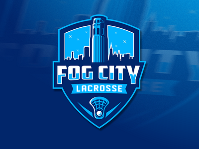 Fog City blue city fog lacrosse sports tower