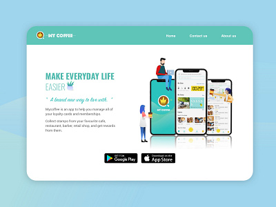 Mycoffee landing page