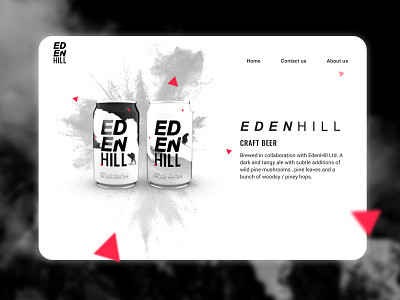 edenhill craft beer langding page branding design flat logo package design