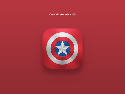 Daily UI #005 - Captain America Shield Icon america captain icon red shield