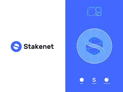 Stakenet Logo design, golden ratio blockchain business coin crypto cryptocurrency design finance golden ratio grid identity logo product scheme structure typography