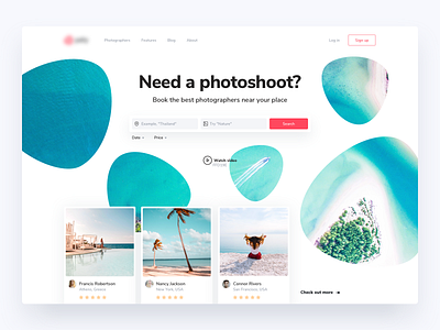 Service for photographers searching business design photo product ui ux web