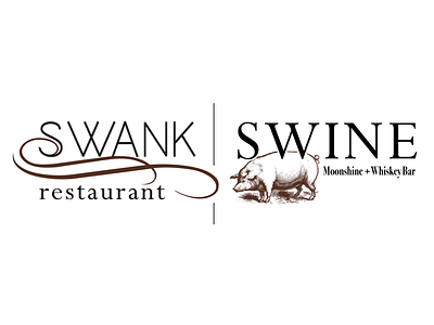 Swank Restaurant and Swine Bar - Logo bar logo illustration logo logo design logo development restaurant branding restaurant logo vector visual identity