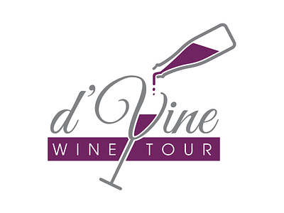d'Vine Wine Tour - Logo, materials design logo logo design logo development marketing collateral vector visual identity website builder website design wine