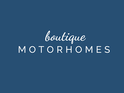 Boutique Motorhomes Branding blue boutique boutique logo branding colour logo motorhome